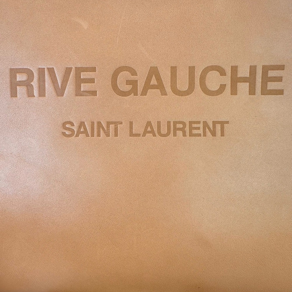 Saint Laurent Rive Gauche Zip Clutch Calfskin Camel NWOT COA - Picture 14 of 14